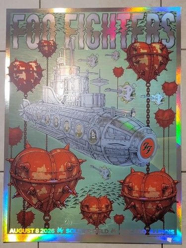 Foo fighters foil poster 2026 - foo,