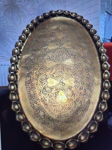 Large moroccan brass top - moroccan,
