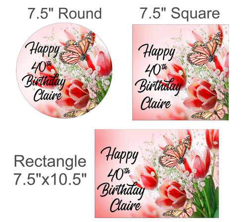 Tulips and butterfly - and,