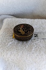 Vintage Thailand Bronze Pill Box Dancer