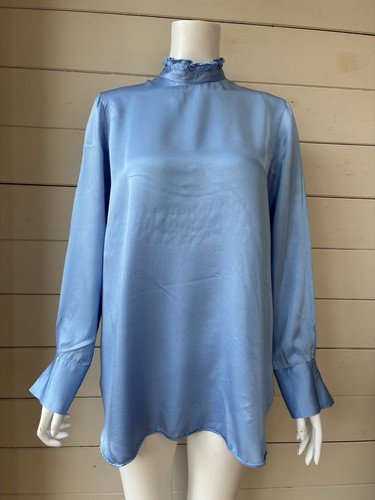 Chic blue satin longline - chic,