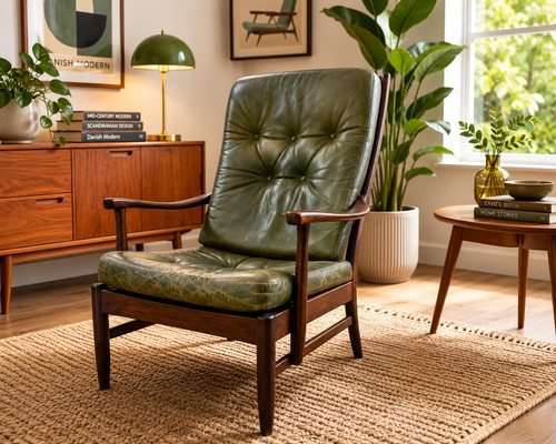 Mid century modern leather - mid,