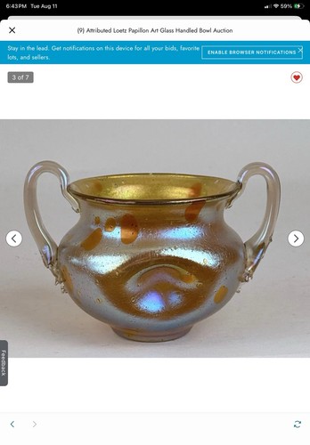 Loetz astarea gold iridescent - loetz,