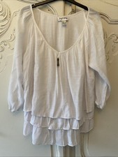 Joseph Ribkoff White Ruffle
