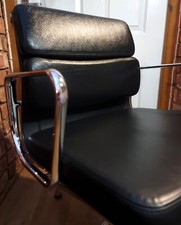 75% OFF RRP £4,053 | VITRA EA208 | Charles, Ray Eames | PREMIUM LEATHER | CHROME