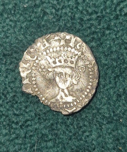 Henry silver halfpenny coin - v,