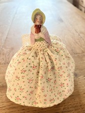 Antique Porcelain Pincushion Half Doll