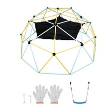 Uimoso Climbing Dome 10FT Geometric Dome Climber with Hammock Swing Jungle Gym