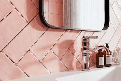 Subway brick flat pink - subway,