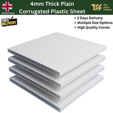 4mm White Correx Fluted