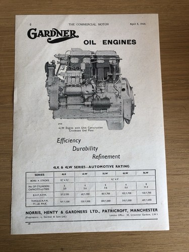 Gardner 4lw diesel oil engines - diesel,