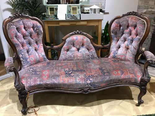 Victorian walnut double - walnut, ended