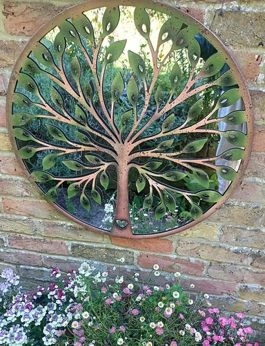 Garden mirror green - mirror, tree