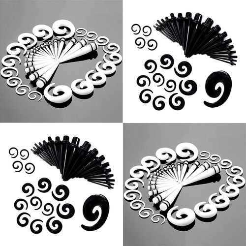 32pc black white - white, taper