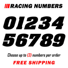 Racing Numbers Vinyl Decal