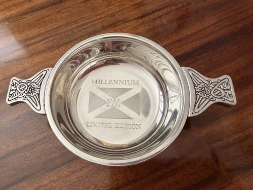 Scottish pewter quaich - scottish,