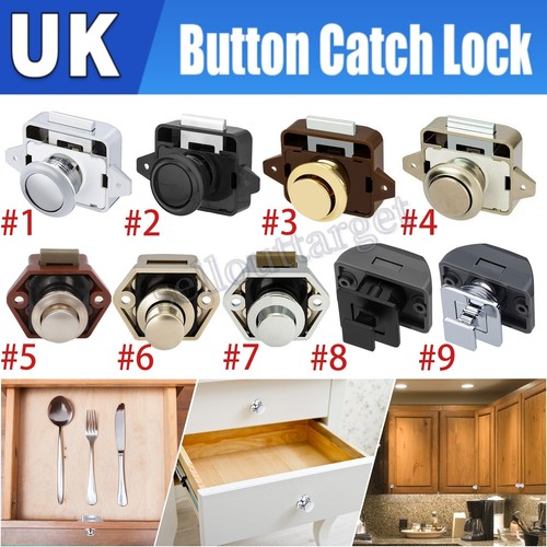 Cabinet push button latch - push,