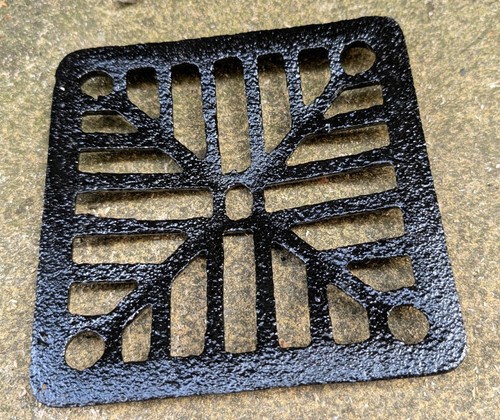 6inch square cast iron - cast, drain