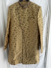 Gold Dupion Silk Woven Floral