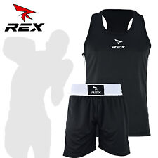 Boxing Shorts and Vest Suit Black Color