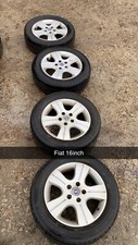 Fiat Alloys 16 Inch Wheels With Tyres 205/60/16 5x115mm Centre Bore 60mm