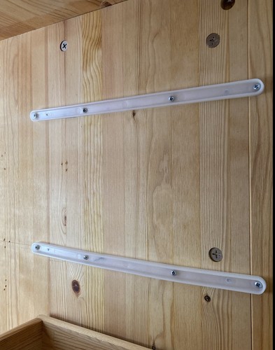 Plastic drawer runners - runners, (