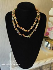 Vintage Festival Double Layer Multi Coloured Gemstone Chip Necklace