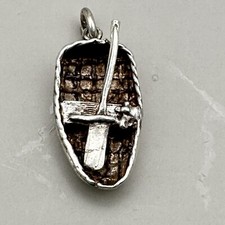 Welsh Coracle Row Boat Pendant