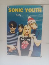 Sonic Youth Poster Mint Dirty Band Shot From Show At Liberty Lunch, Austin