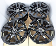 4x GENUINE BLACK MERCEDES A B C CLA V CLASS VITO VIANO 16" ALLOY WHEELS