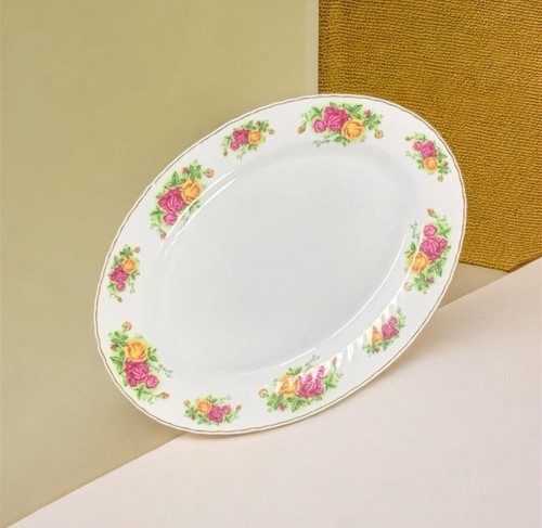 Vintage rose platter - vintage,