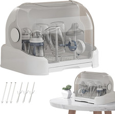 Shenrongtong Toddler Bottles Storage Box, Baby Bottle Drying Rack, Nursery Conta