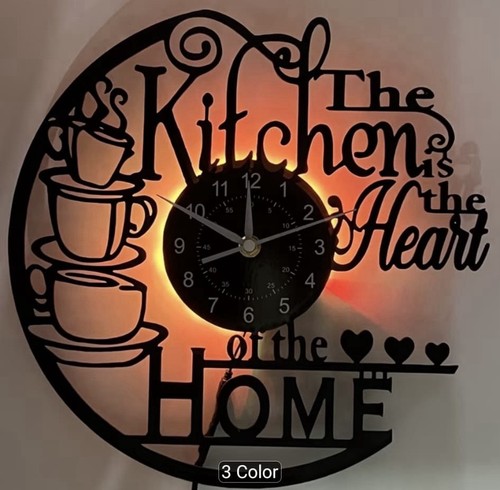 Vinyl record wal clock silent - record,