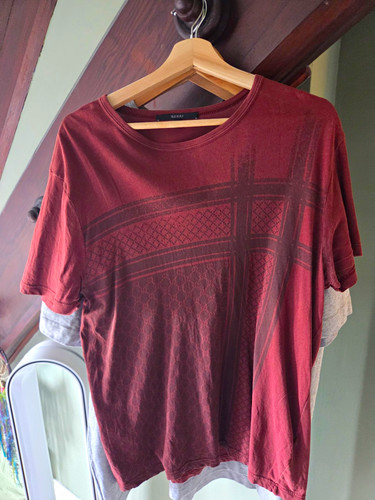Gucci burgundy graphic print - graphic,