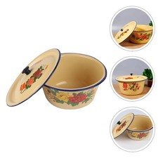  Bathroom Wash Basin Washing Enamel Bowls Enamelware Basins with Lid