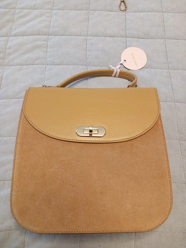Coccinelle tan suede bag - tan, bag.