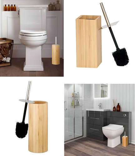 Bamboo wooden toilet brush - brush, &
