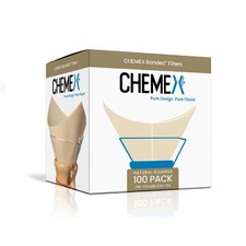 Chemex Natural Coffee Filters, Square, 100ct - Exclusive Packaging 100 count 