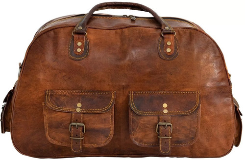 Men vintage leather duffle - men,