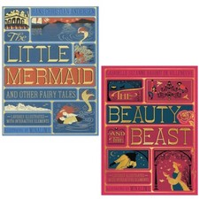MinaLima Beauty and the Beast, Little Mermaid Other Fairy Tales 2 Books Set