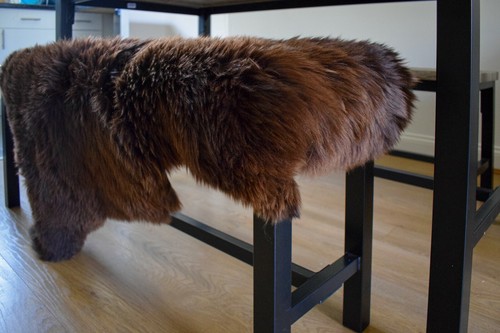 Natural sheepskin rug large - xl,