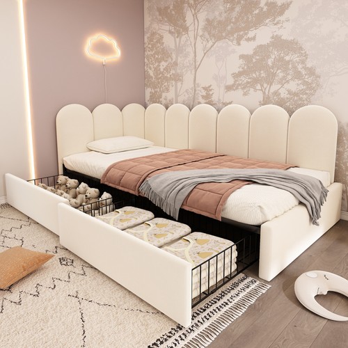 Plush upholstered daybed - upholstered,