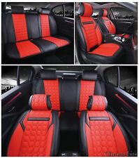 Deluxe Red & Black PU Leather Full set Seat Covers For Vauxhall Insignia  Astra