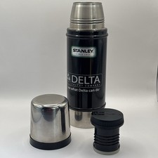Vintage Stanley 16 oz./.5 Qt. Stainless Steel Vacuum Thermos Delta Faucet Logo