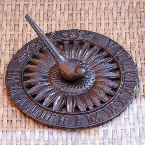 Cast iron bird sundial - bird,