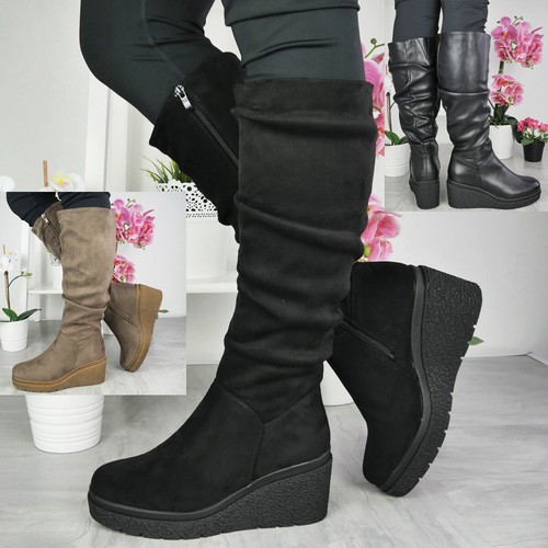 Wedge boots shoes - boots, ladies