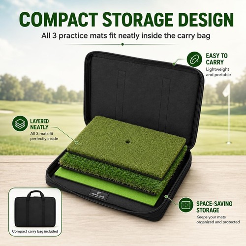 Golf practice mat - 3, in