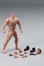 1:12 Flexible Muscular Male Strong Joint Action Body Head Hand Figure Doll Toy