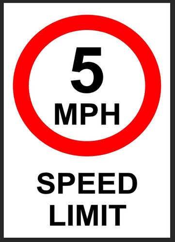 Mph speed limit safety metal - 5,