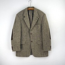 Harris Tweed Barutti Jacket Mens 40R Brown Wool Country Sports Shooting Blazer